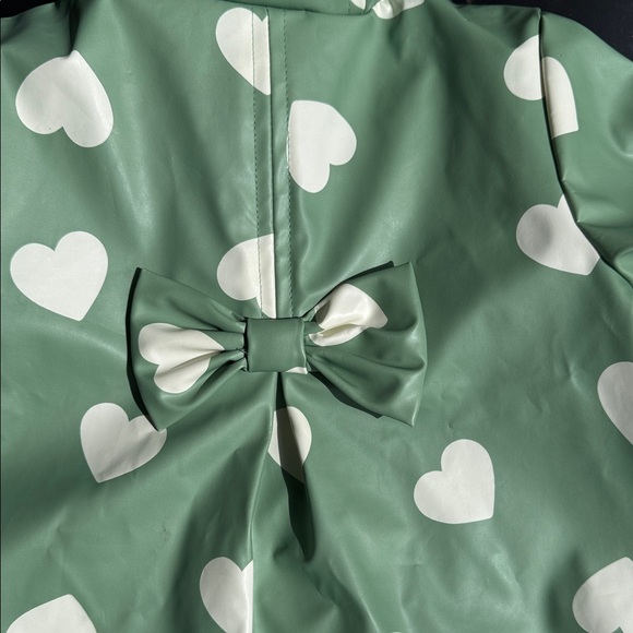 Little Me Green Heart Patterned Hooded Jacket - Picture 5 of 5